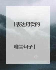 表达母爱的唯美句子