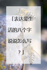 表达爱生活的八个字说说怎么写?
