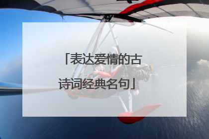 表达爱情的古诗词经典名句