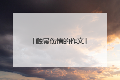 触景伤情的作文