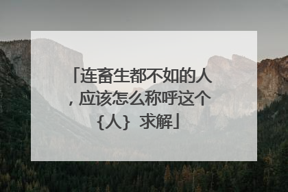 连畜生都不如的人,应该怎么称呼这个 {人} 求解