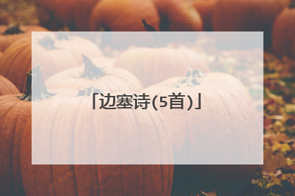 边塞诗(5首)