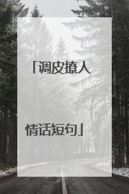 调皮撩人情话短句