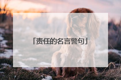 责任的名言警句