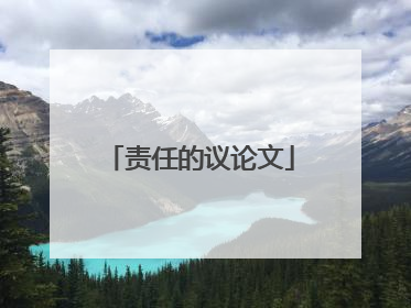 责任的议论文