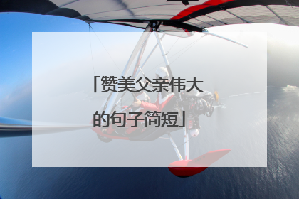 赞美父亲伟大的句子简短