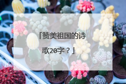 赞美祖国的诗歌20字?