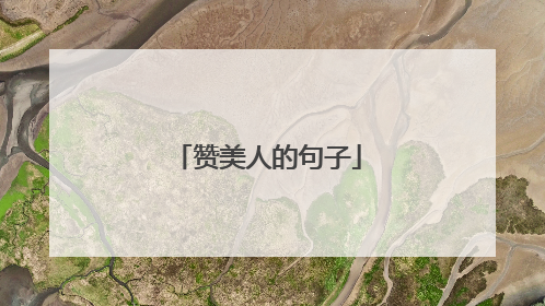 赞美人的句子