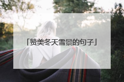 赞美冬天雪景的句子