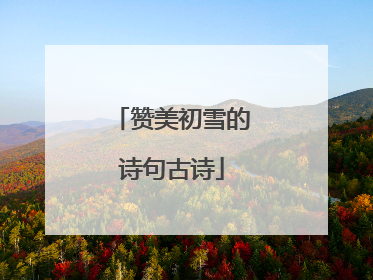 赞美初雪的诗句古诗