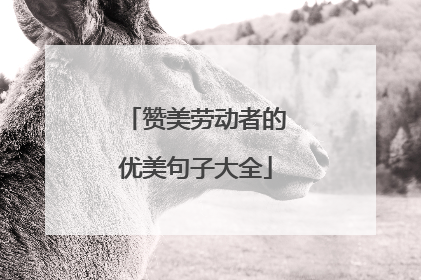 赞美劳动者的优美句子大全