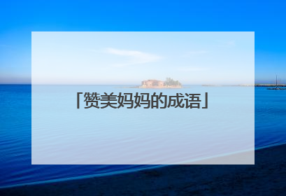 赞美妈妈的成语