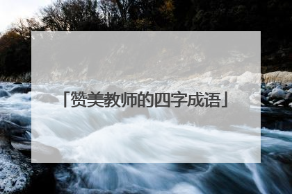 赞美教师的四字成语