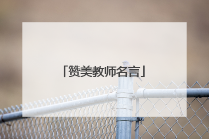 赞美教师名言