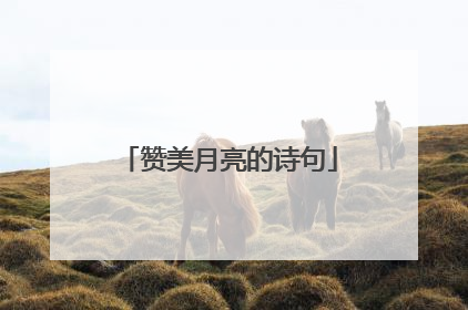 赞美月亮的诗句