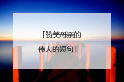 赞美母亲的伟大的短句
