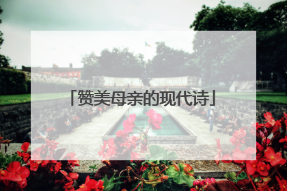 赞美母亲的现代诗