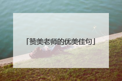 赞美老师的优美佳句