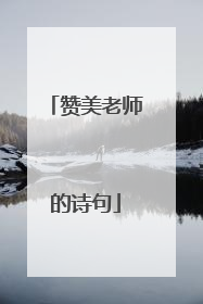 赞美老师的诗句