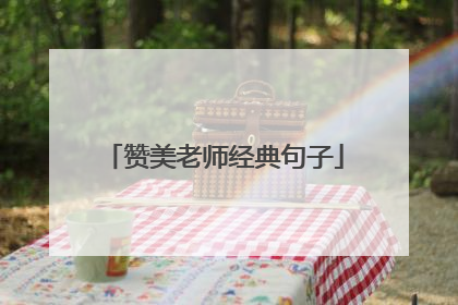 赞美老师经典句子