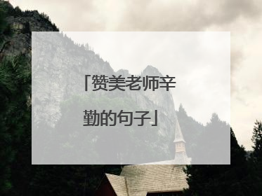 赞美老师辛勤的句子