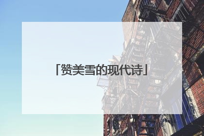 赞美雪的现代诗