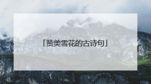 赞美雪花的古诗句