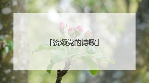 赞颂党的诗歌