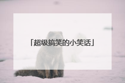 超级搞笑的小笑话