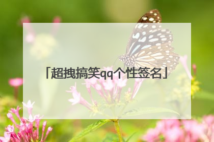 超拽搞笑qq个性签名