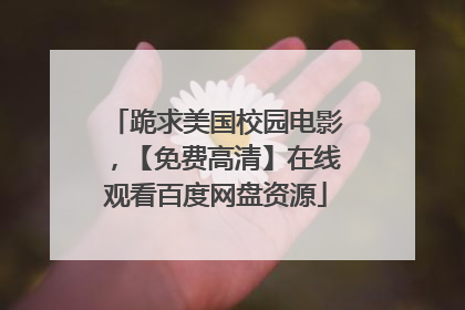跪求美国校园电影,【免费高清】在线观看百度网盘资源