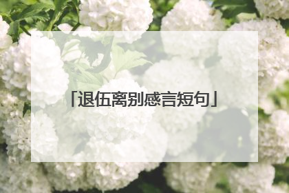 退伍离别感言短句