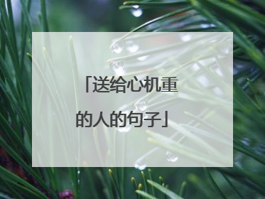 送给心机重的人的句子