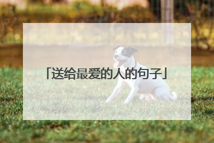 送给最爱的人的句子