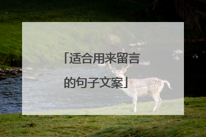 适合用来留言的句子文案