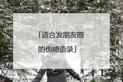 适合发朋友圈的伤感语录