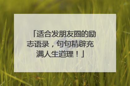 适合发朋友圈的励志语录,句句精辟充满人生道理!