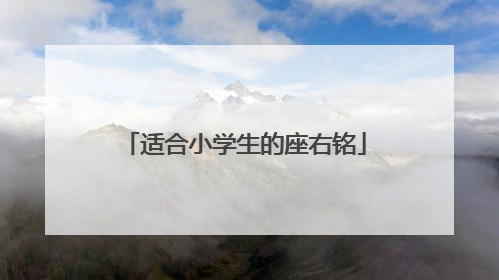 适合小学生的座右铭
