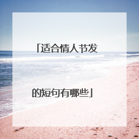 适合情人节发的短句有哪些