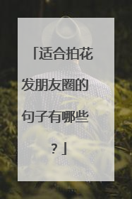 适合拍花发朋友圈的句子有哪些?