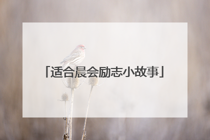 适合晨会励志小故事
