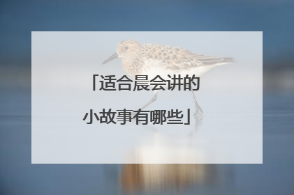 适合晨会讲的小故事有哪些