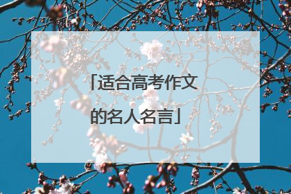 适合高考作文的名人名言
