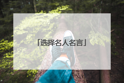 选择名人名言