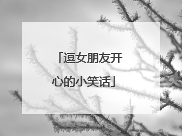 逗女朋友开心的小笑话