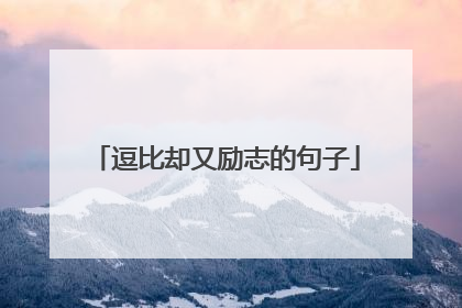 逗比却又励志的句子