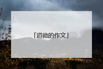 道德的作文