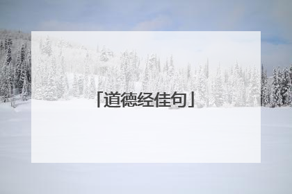 道德经佳句