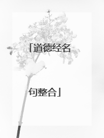 道德经名句整合