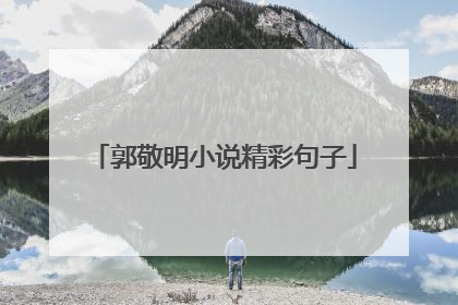 郭敬明小说精彩句子